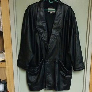 Fitz Wrigjt 3/4 womens leather coat 2x